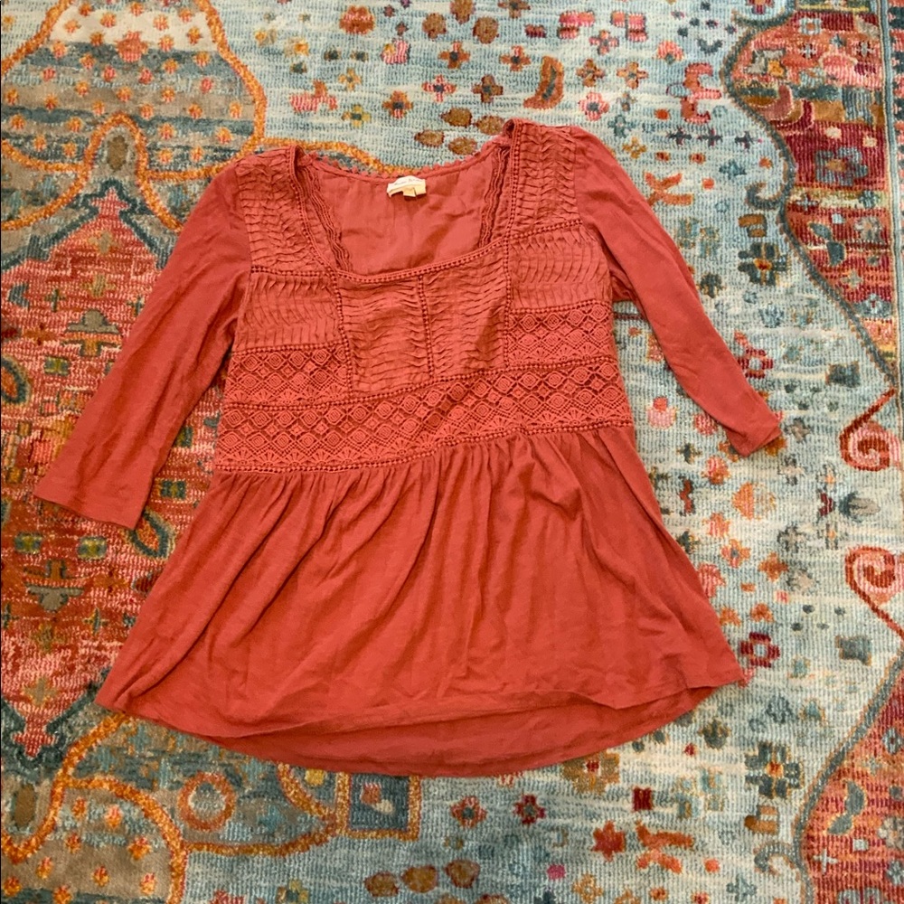 Antrhopologie 3/4 Length Shirt